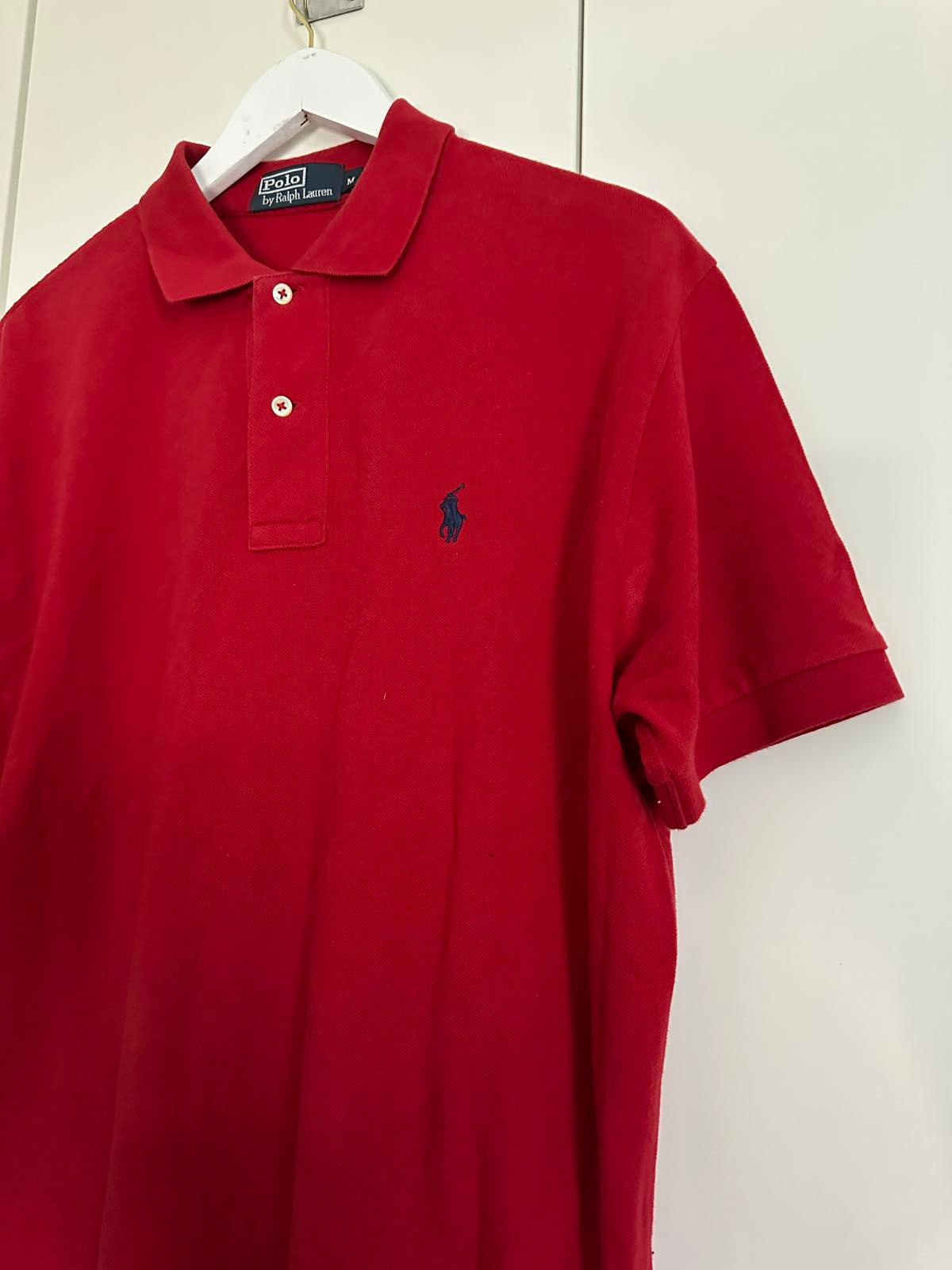 Ralph Lauren Polo Shirt Red โ Classic Fit Short Sleeve