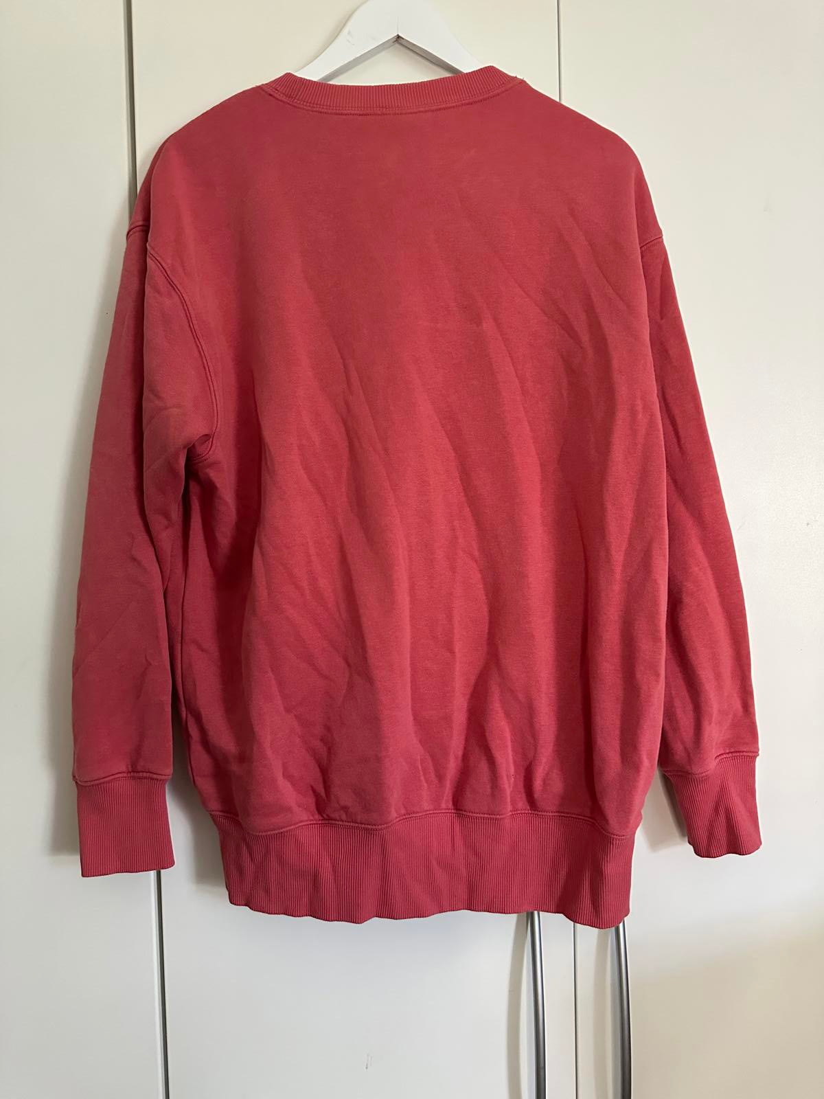 Nike Coral Pink Crewneck Sweatshirt with Black Swoosh