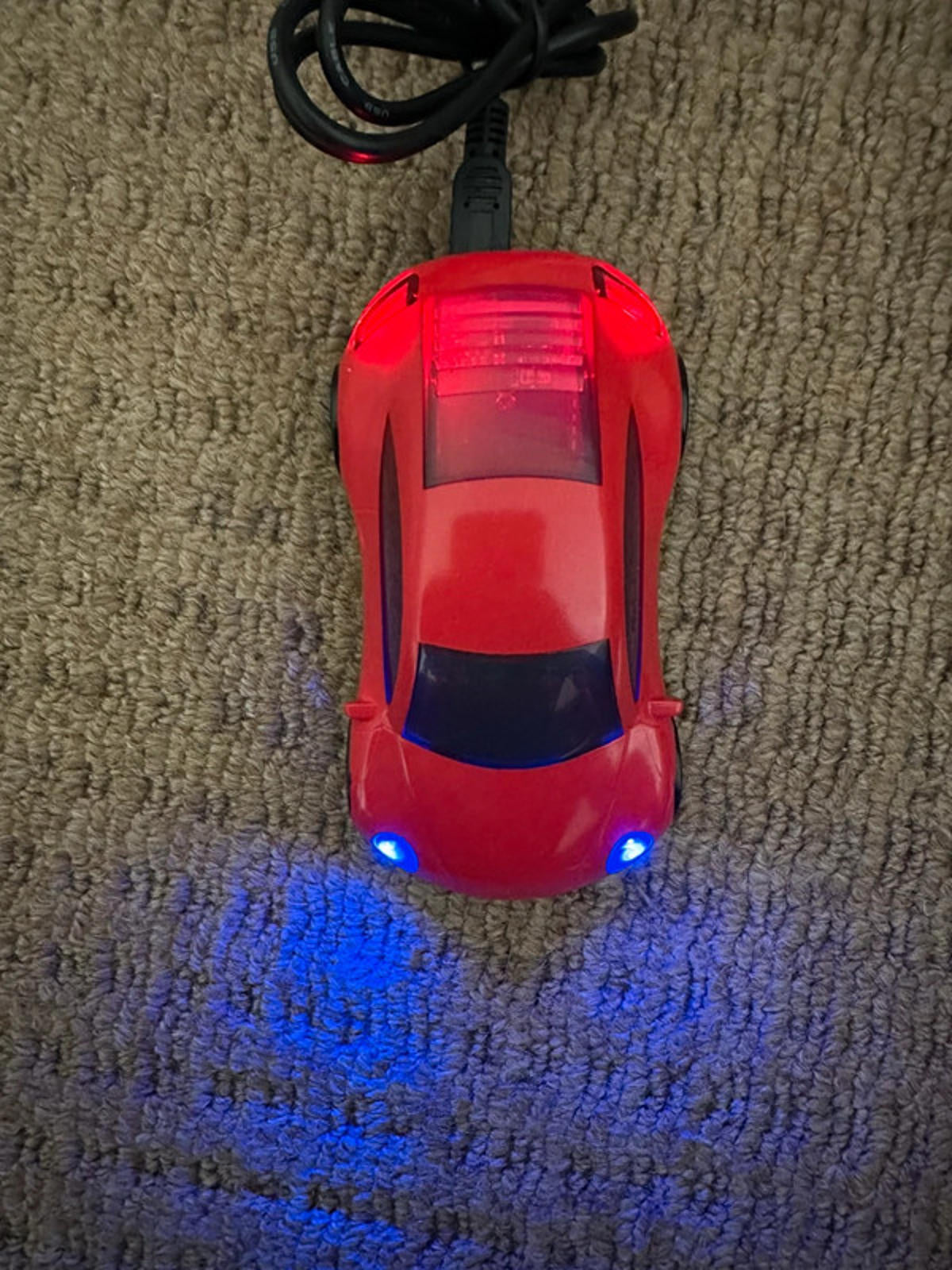 Sleek Red Car Model with USB Charging - Perfect Gift!