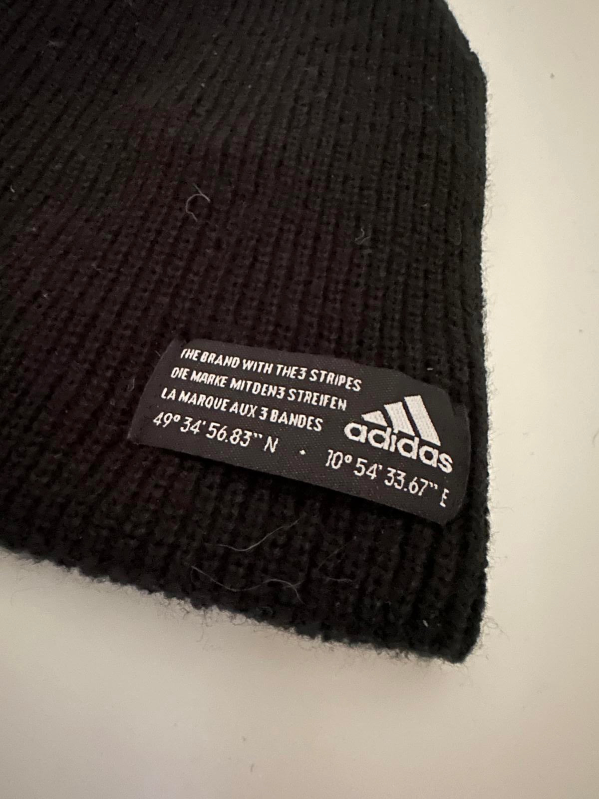 Adidas Black Beanie Hat – Classic Streetwear Winter Essential