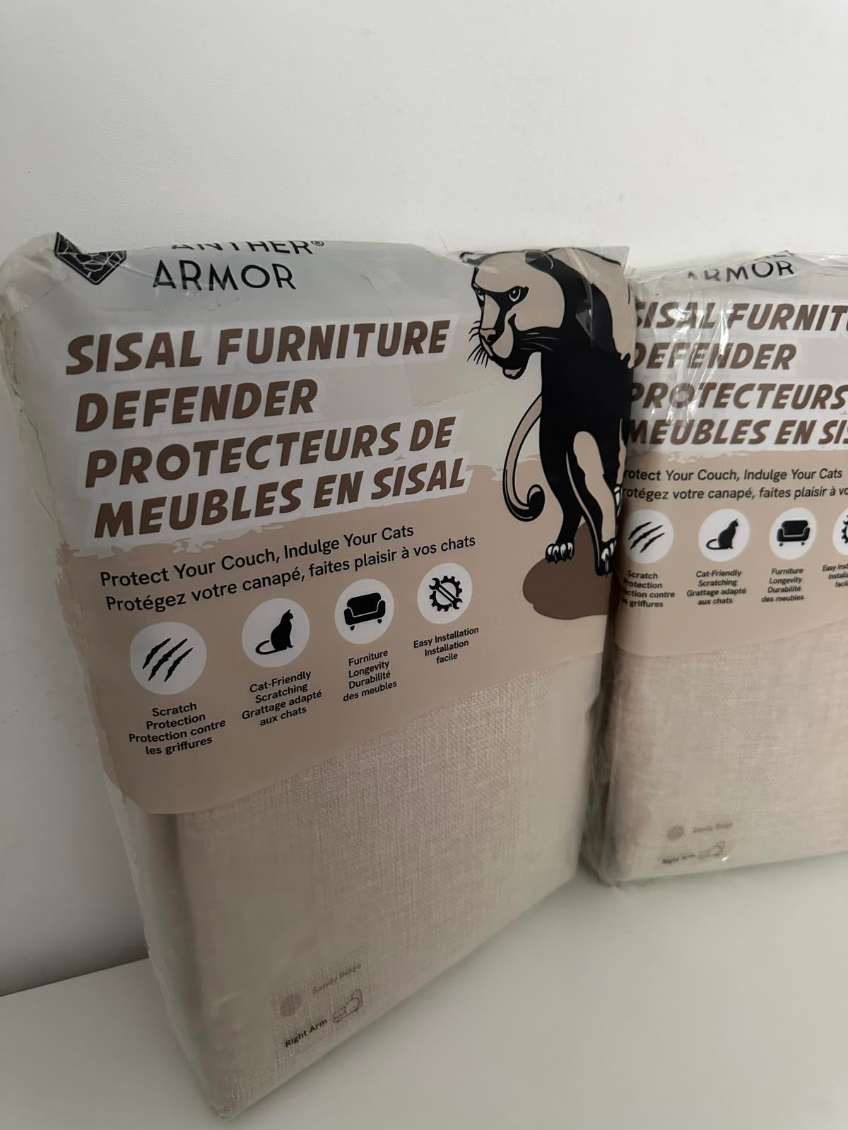 Panther Armor Sisal Furniture Defender – Right Arm Cat Scratch Protector