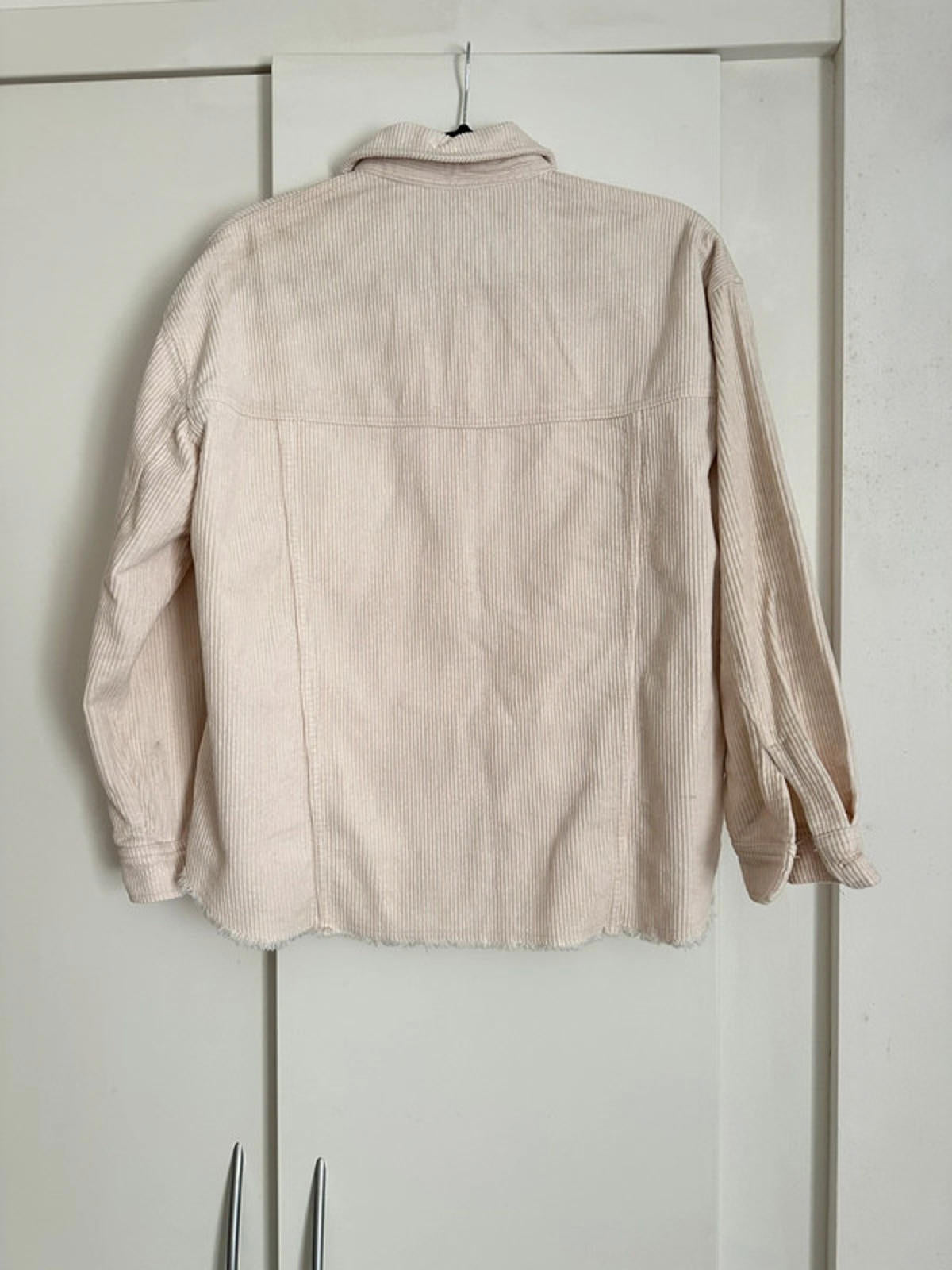 Zara Corduroy Button-Up Shirt - Soft Cream Hue