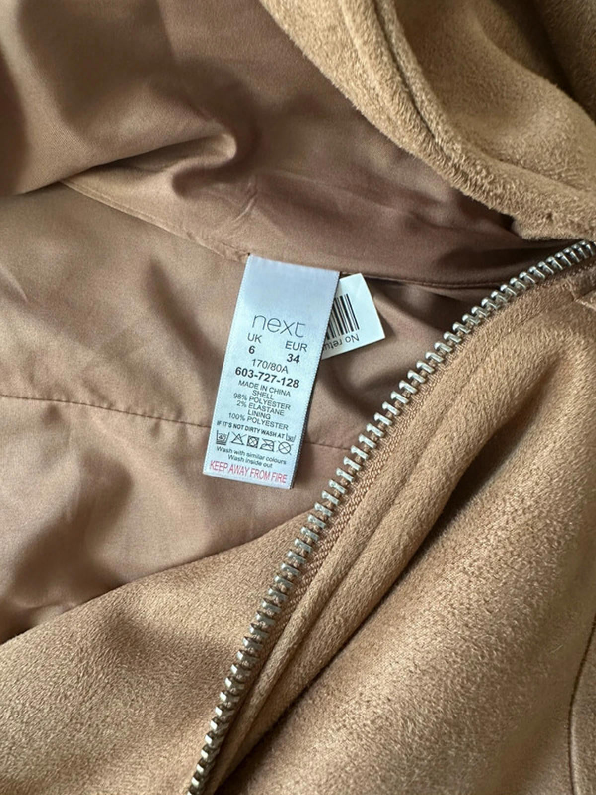 Stylish Tan Suede Biker Jacket