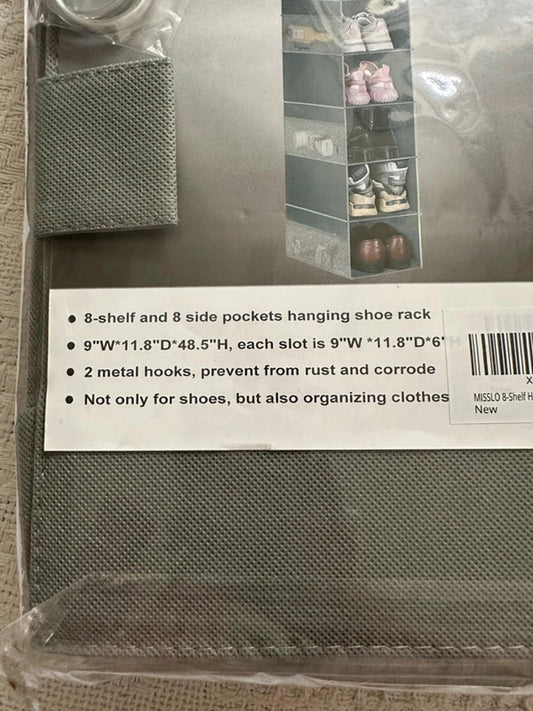 Minimalist 8-Shelf Hanging Shoe Organiser