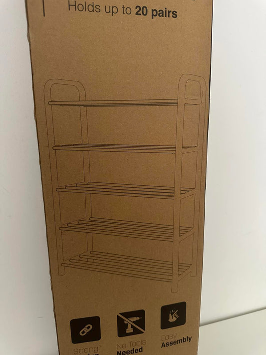 Keplin 5 Tier Shoe Rack – Space-Saving Storage for Up to 20 Pairs