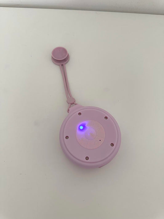 Portable Pink Bluetooth Shower Speaker with Suction & Strap