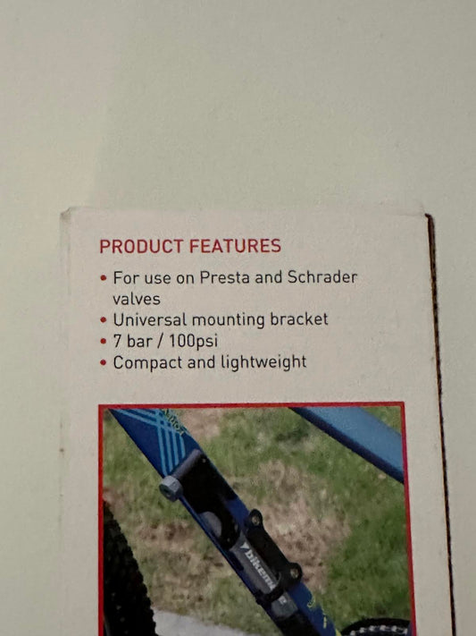 Bikemate Mini Cycle Pump – Compact & Lightweight with Universal Mounting Bracket