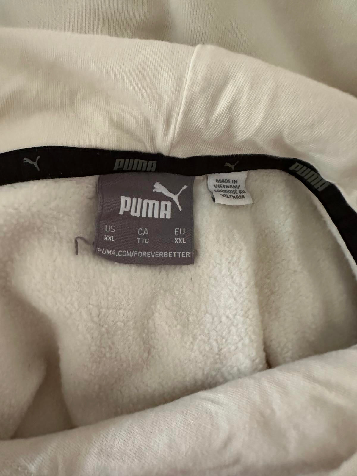Puma Cream Hoodie with Logo Sleeve Detail โ XXL