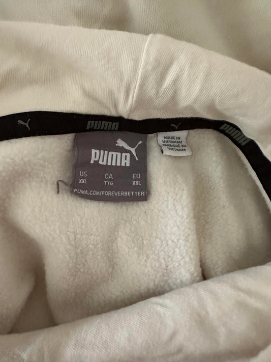 Puma Cream Hoodie with Logo Sleeve Detail – XXL