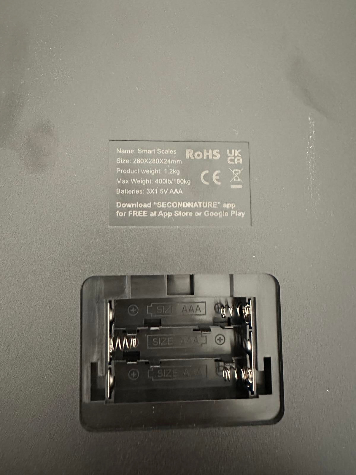 Second Nature Smart Bluetooth Body Scales – with App Connectivity