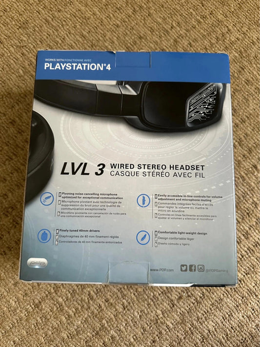 Turtle Beach Afterglow LVL 3 Wired Stereo Headset for PS4