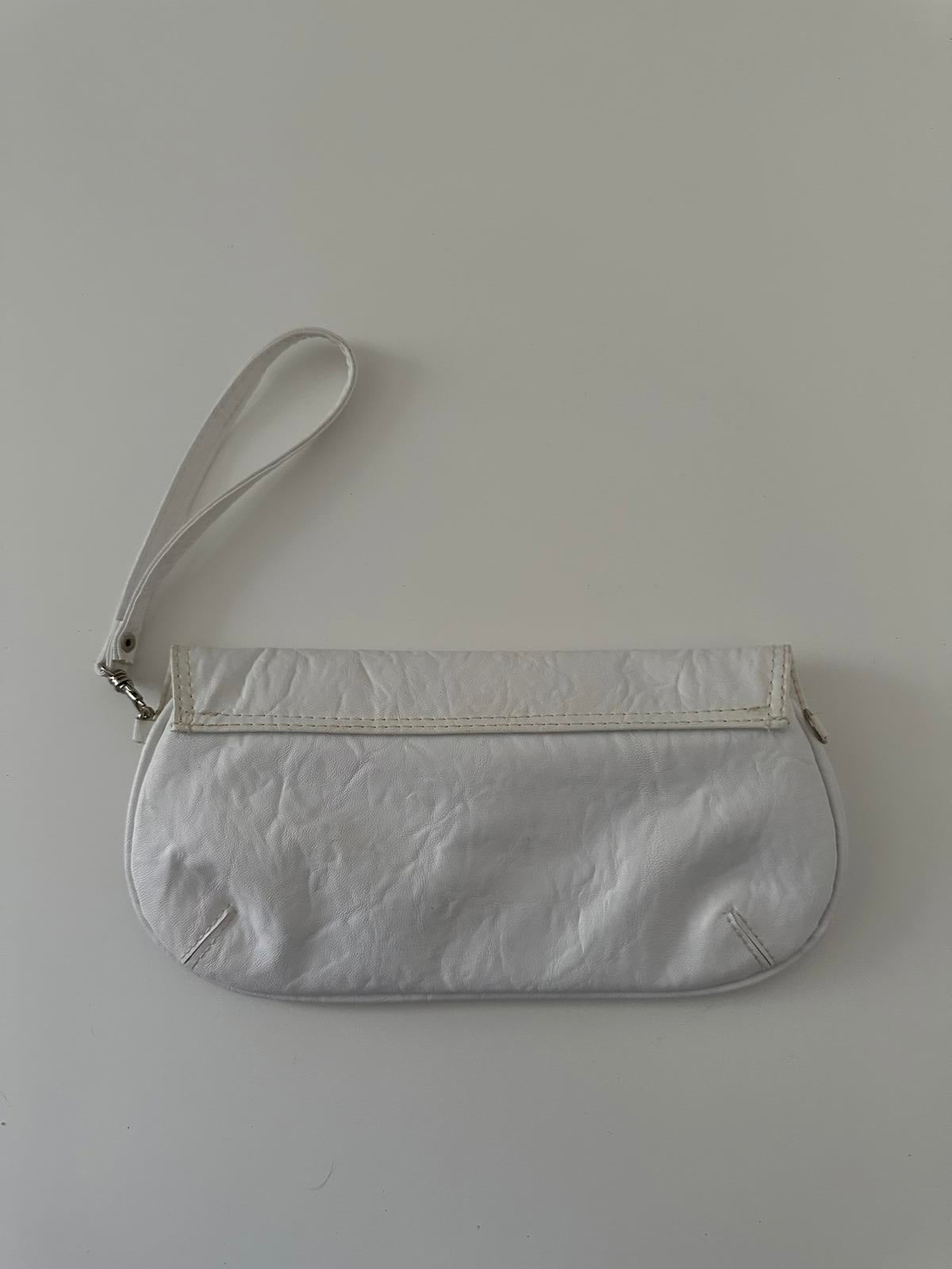 Prada White Wristlet Clutch Bag