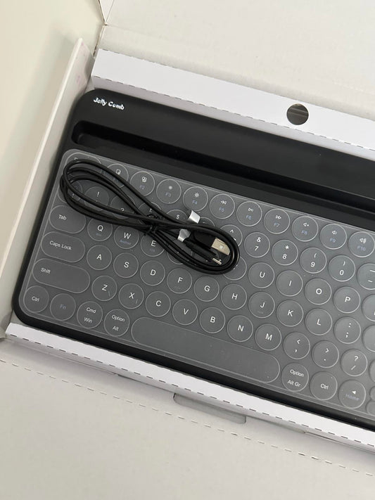 Jelly Comb Wireless Bluetooth Keyboard – Slim, Multi-Device, Rechargeable