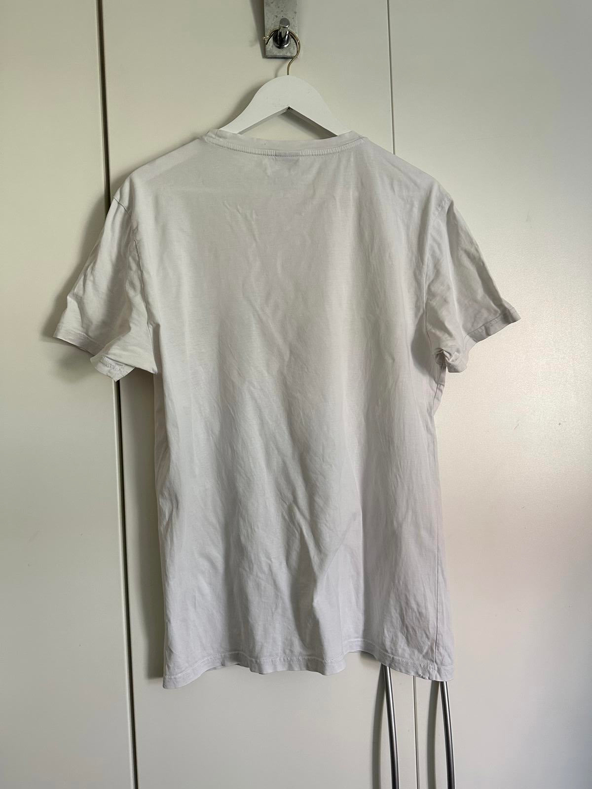 Hugo Boss White Logo Regular Fit T-Shirt – Size L