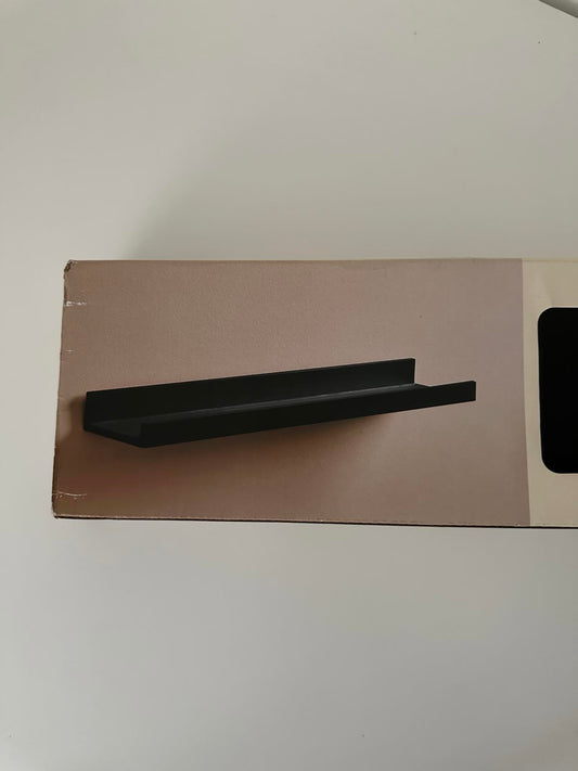 Kirkton House Floating Wall-Mounted Picture Ledge – Black