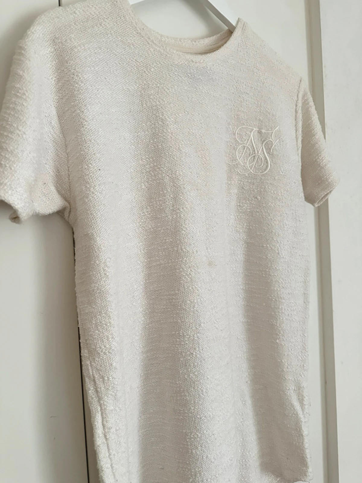 SikSilk Men's Short Sleeve T-Shirt in Cream