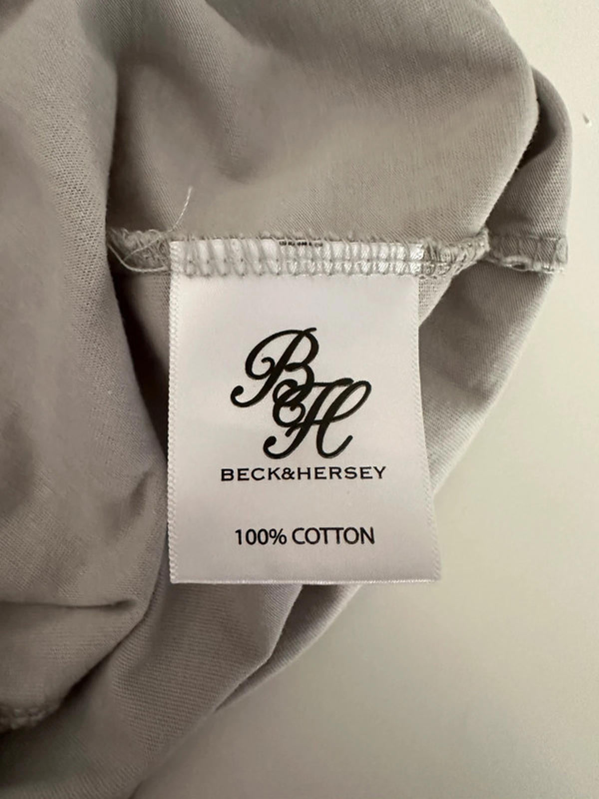 BECK&HERSEY Grey Logo T-Shirt