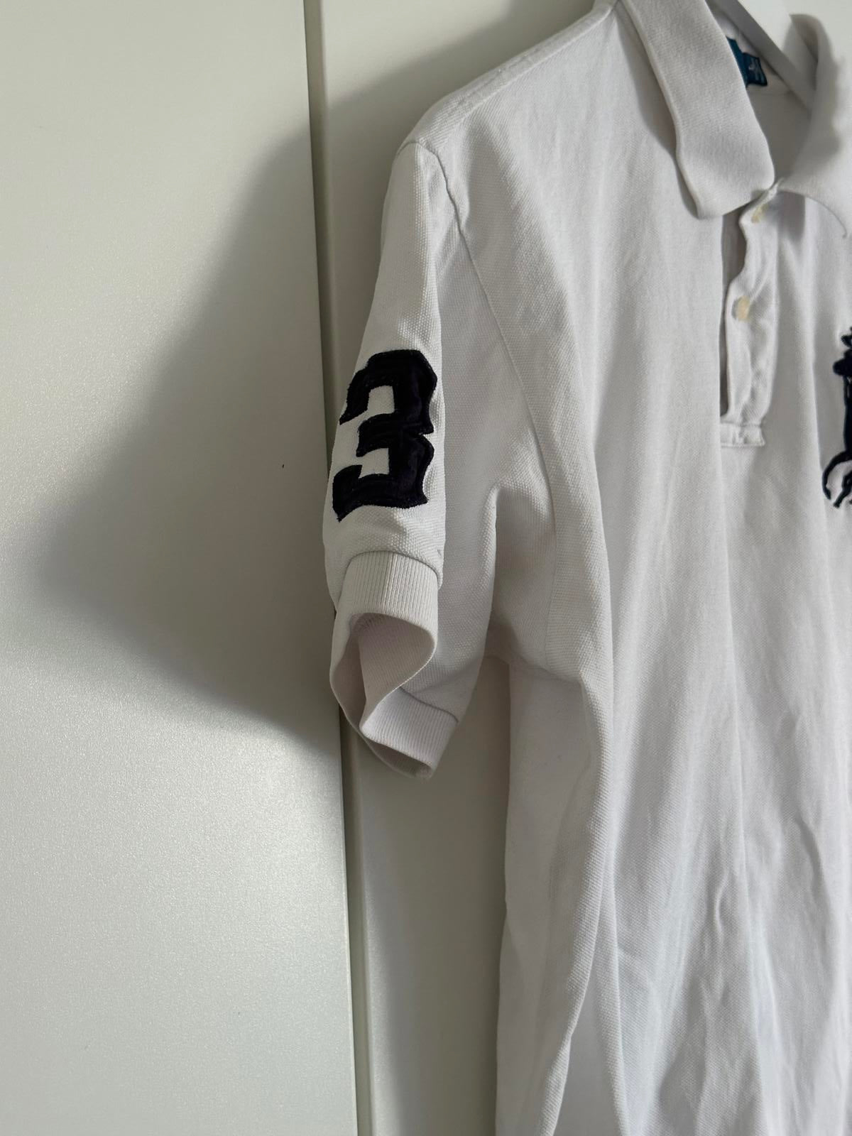 Polo Ralph Lauren Men's White Custom Fit Polo Shirt – Size L