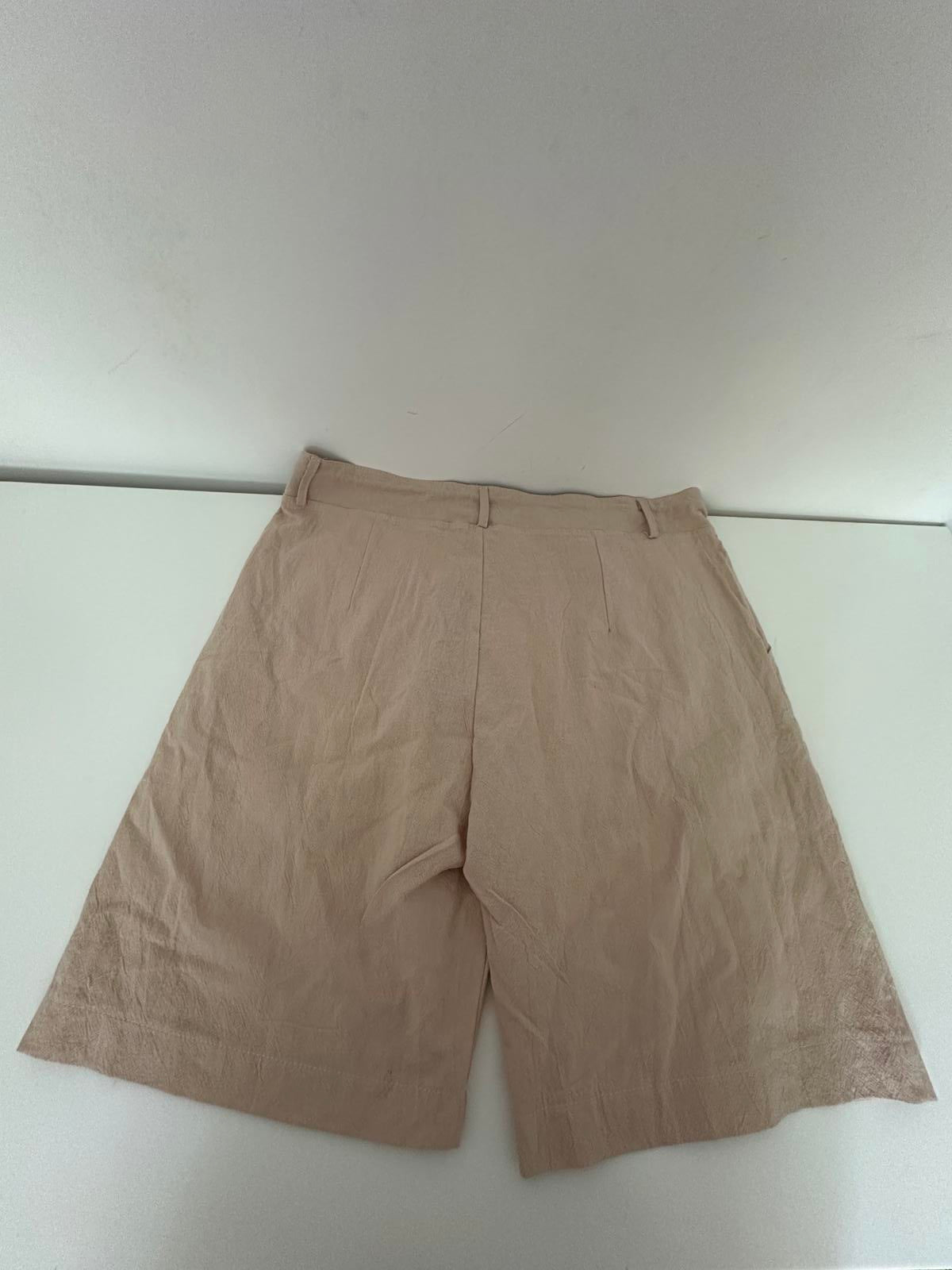 YAOBAOLE Classic Beige Shorts – Cotton & Linen Blend