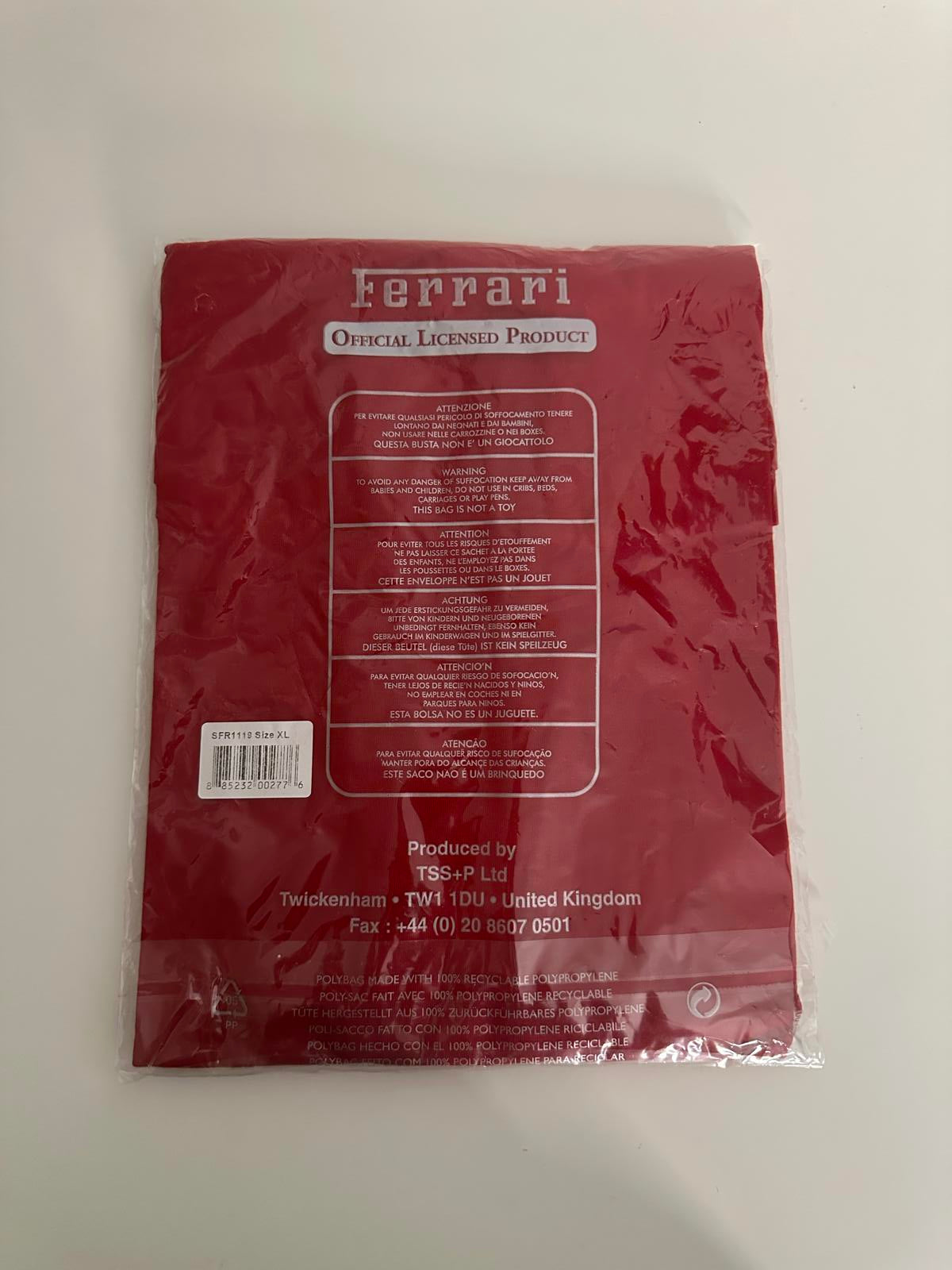 Ferrari Official Licensed Red Shirt XL – Motorsport Fan Top x3
