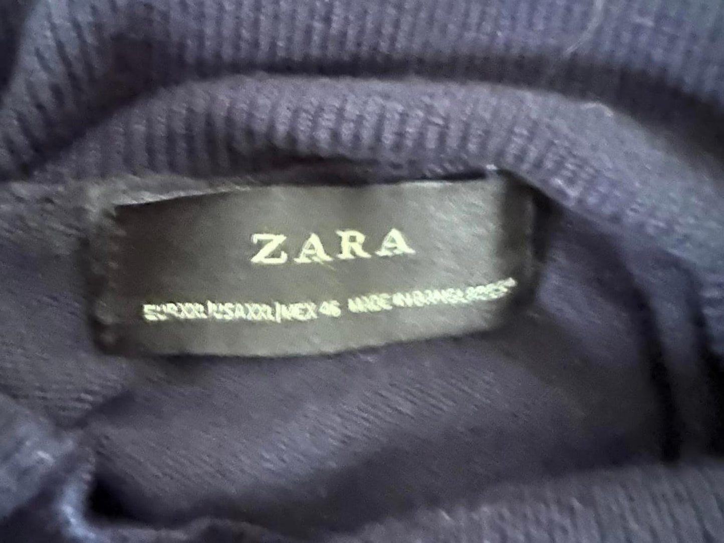 Zara Navy Blue Roll Neck Jumper – Classic Knitwear Essential