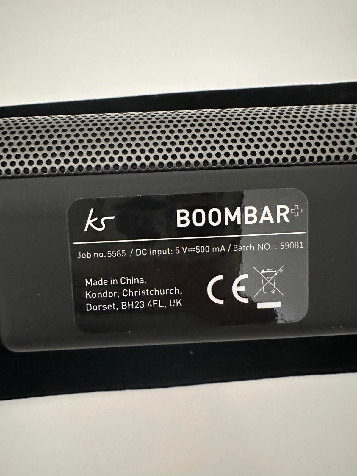 ks BOOMBAR+ Portable Bluetooth Speaker