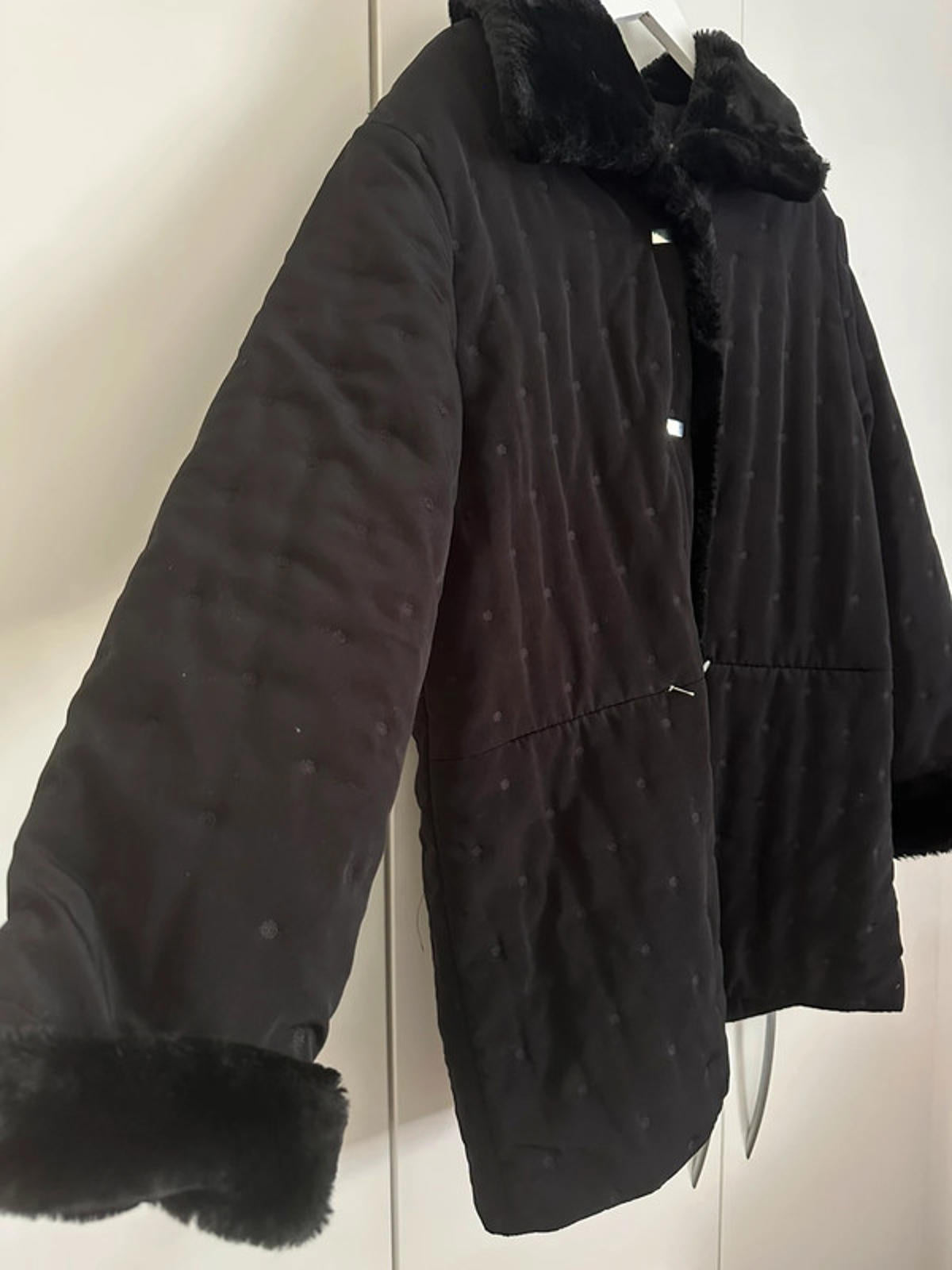 EWM Pure Classics Ladies Coat – Size 16 – Fur Trim & Leopard Print Lining