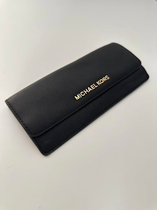 Michael Kors Black Long Wallet – Classic Designer Purse
