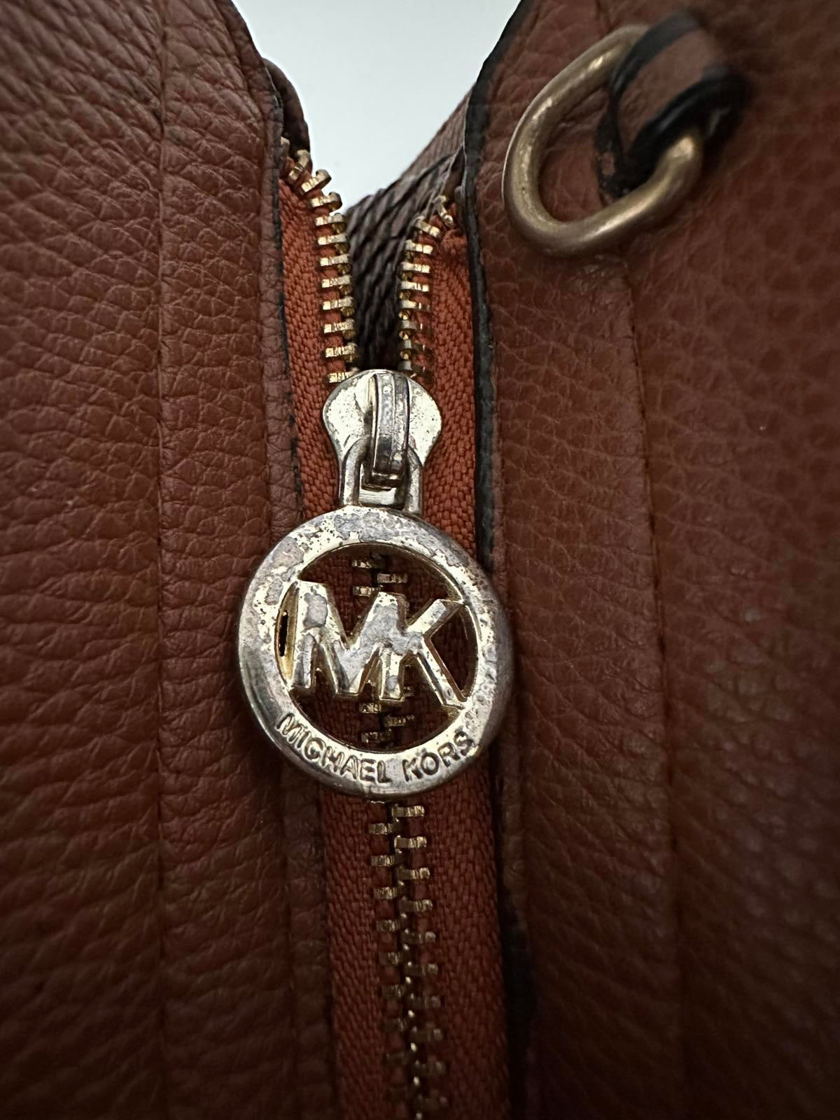Michael Kors Brown Snake-Effect Leather Handbag