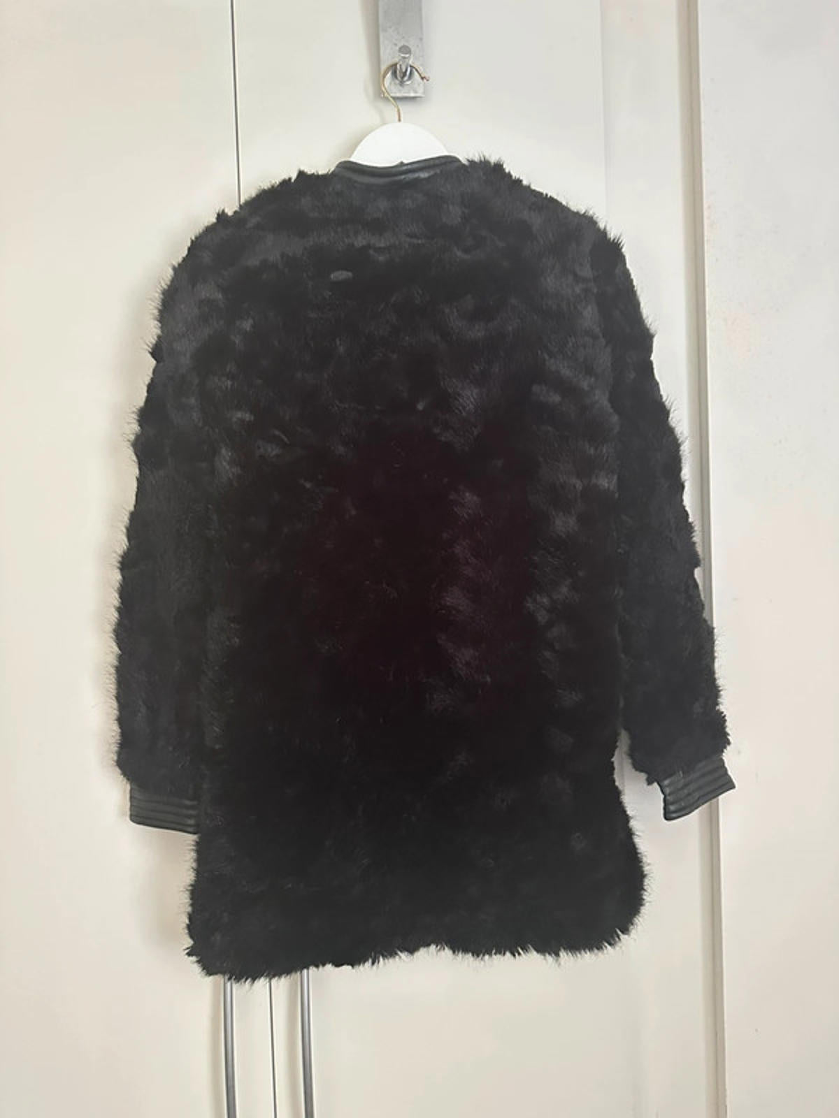 Stylish Faux Fur Black Coat
