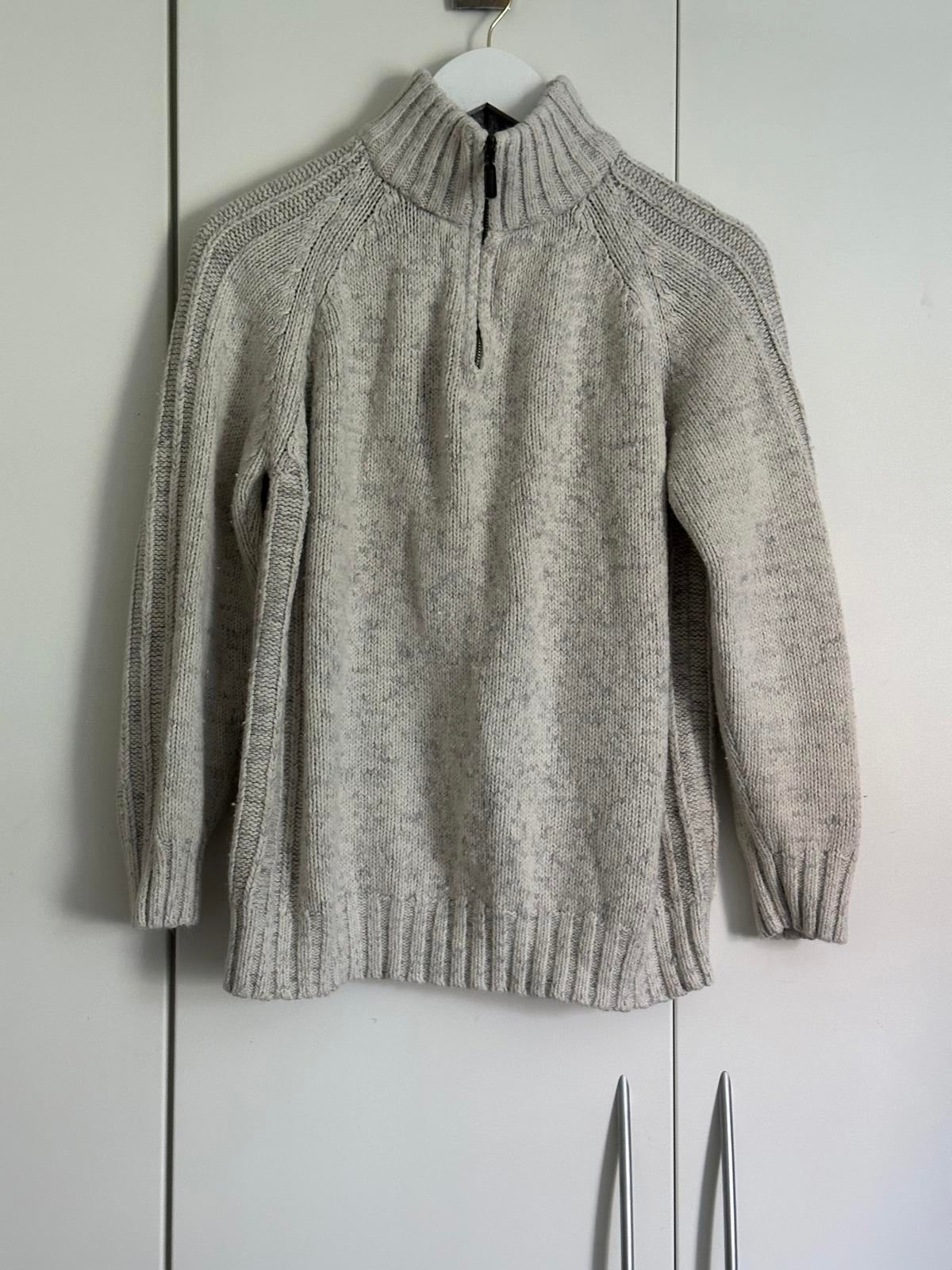 M&S Collection Winter White Half Zip Knit Jumper – Small