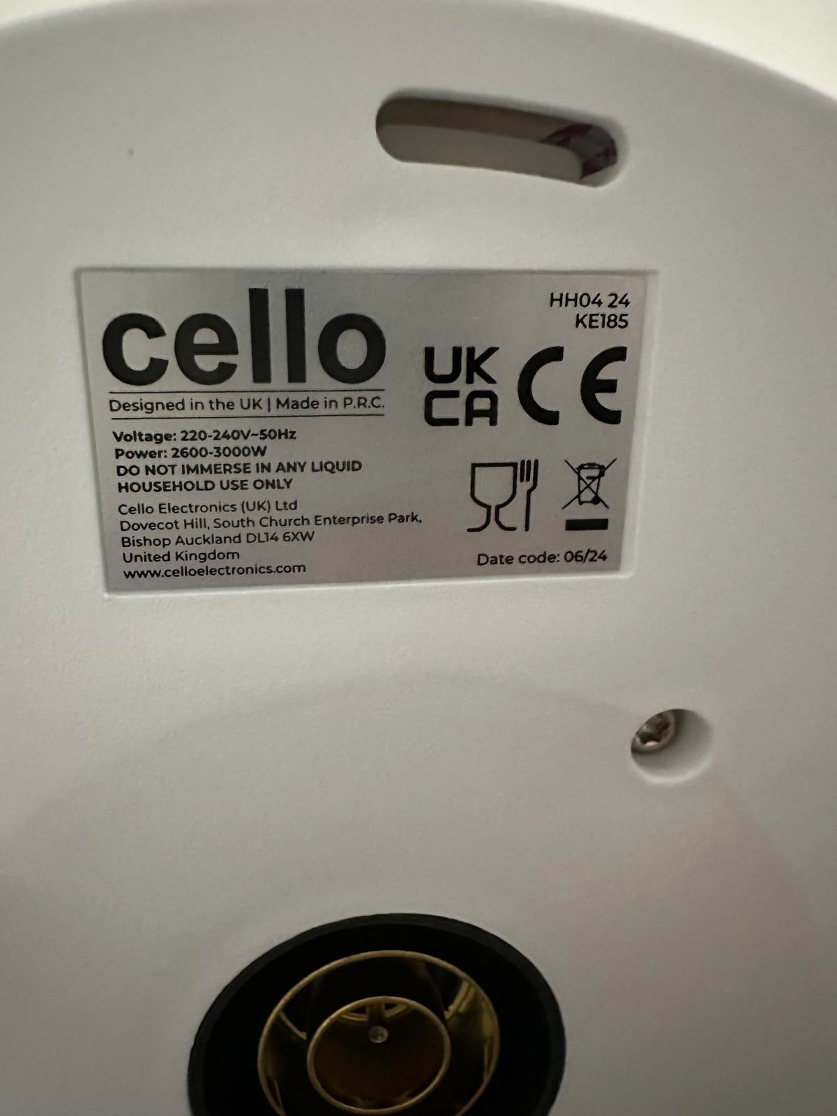 Cello White Digital Kettle 1.7L – Multi-Function Hot Water Boiler