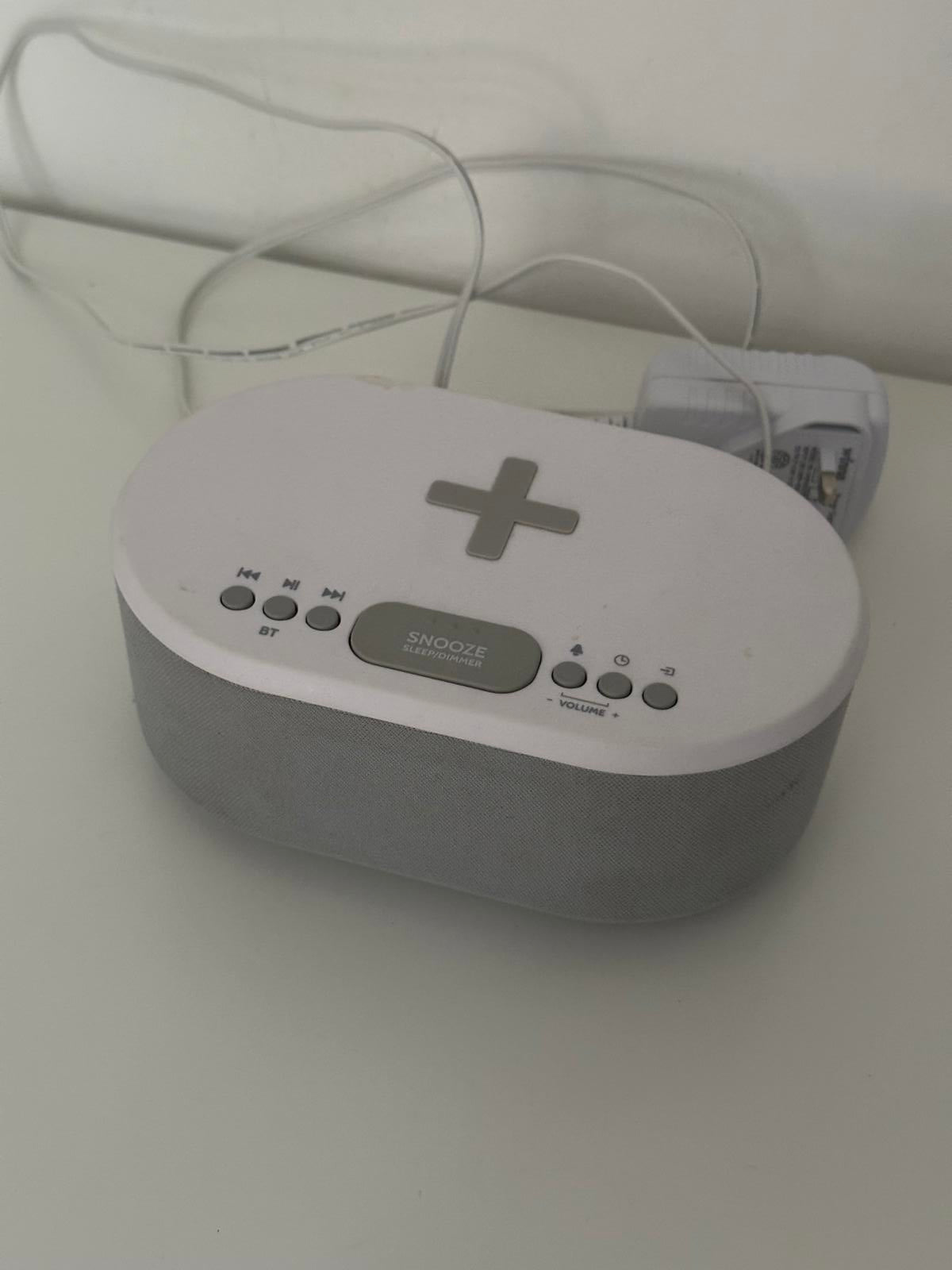 Wireless Charging Alarm Clock with Bluetooth Speaker & USB Port