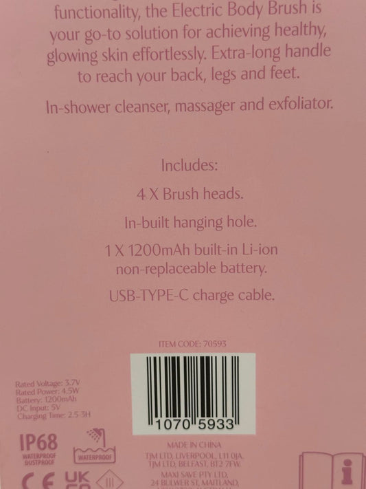 Sculpt & Revive USB Rechargeable Body Brush for Deep Cleansing & Exfoliation