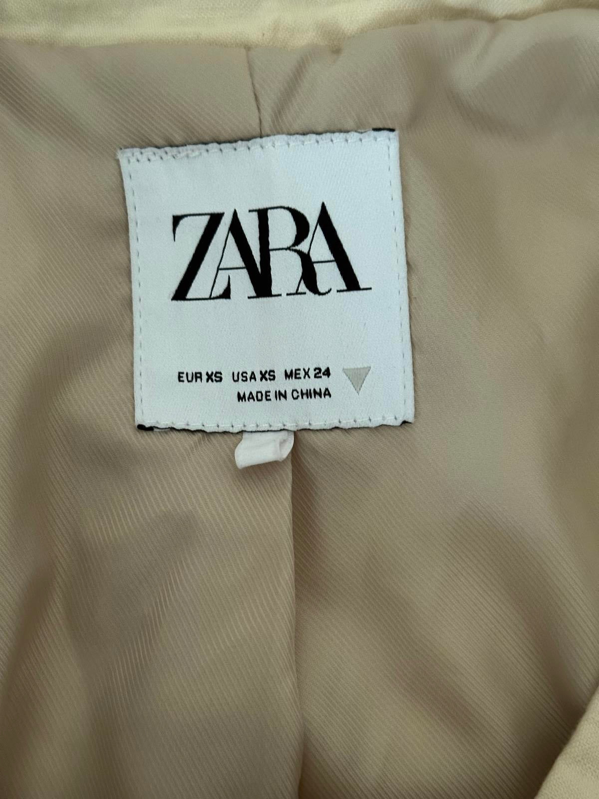 ZARA cropped short-sleeve blazer – beige