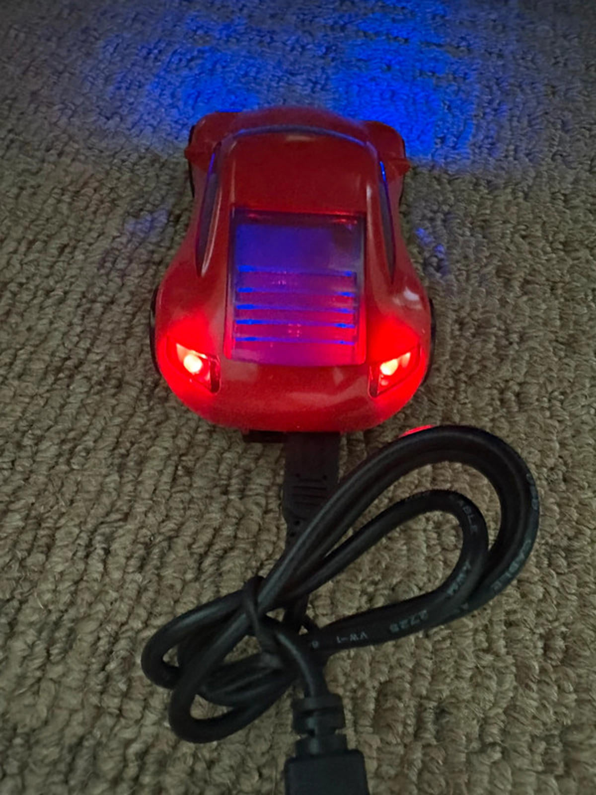 Sleek Red Car Model with USB Charging - Perfect Gift!