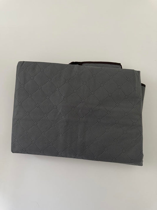 Grey Quilted Garment Clothing Storage Cover with Zipper