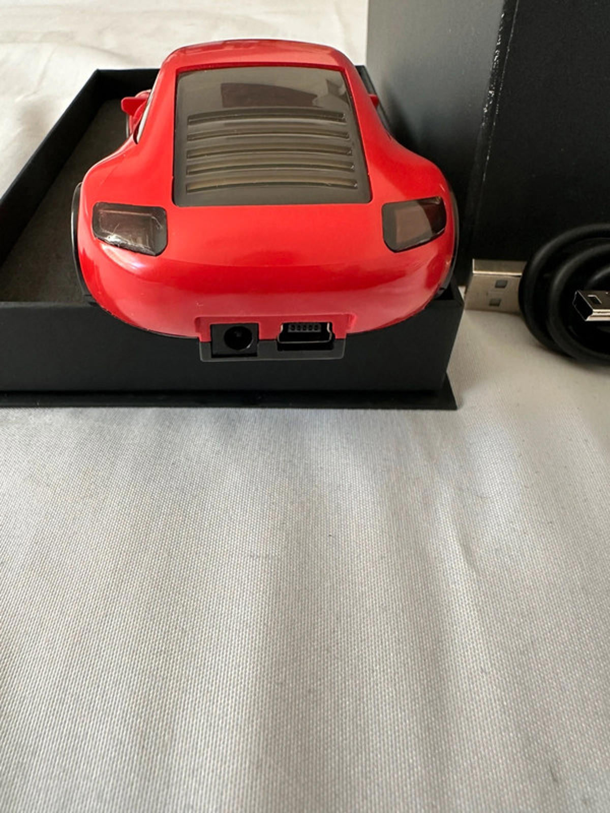 Sleek Red Car Model with USB Charging - Perfect Gift!