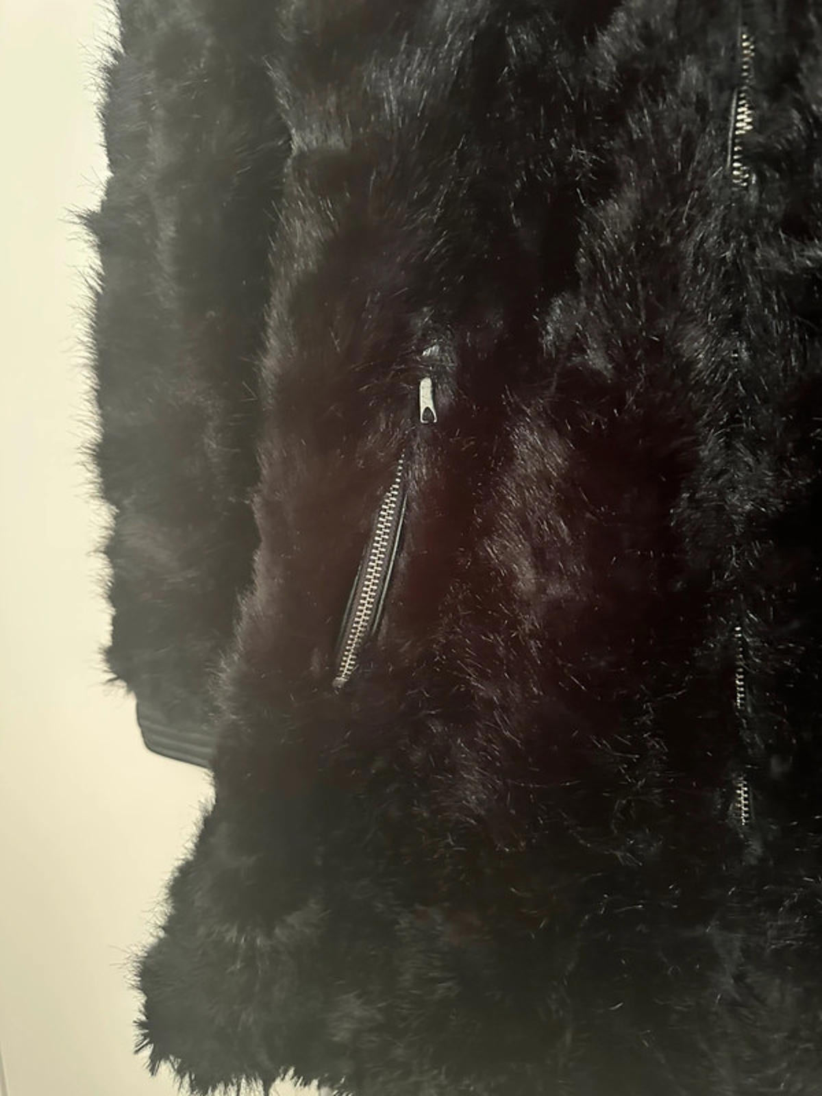Stylish Faux Fur Black Coat