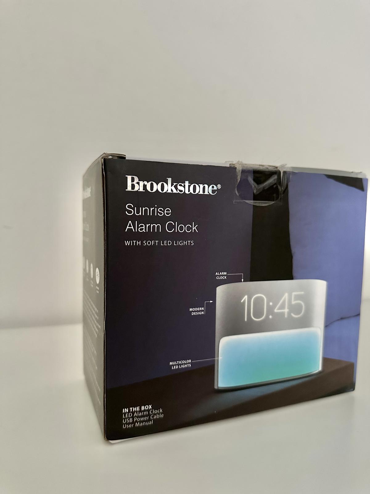 Brookstone Sunrise Alarm Clock with Soft LED Lights