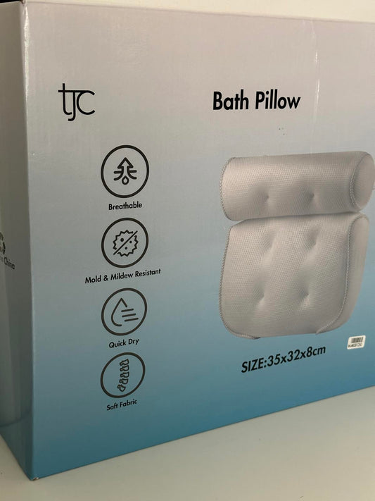 TJC Luxury Bath Pillow – Breathable, Quick-Dry Comfort