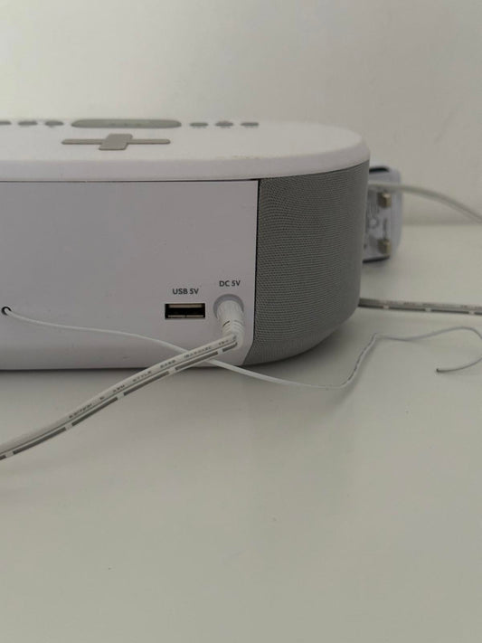 Wireless Charging Alarm Clock with Bluetooth Speaker & USB Port