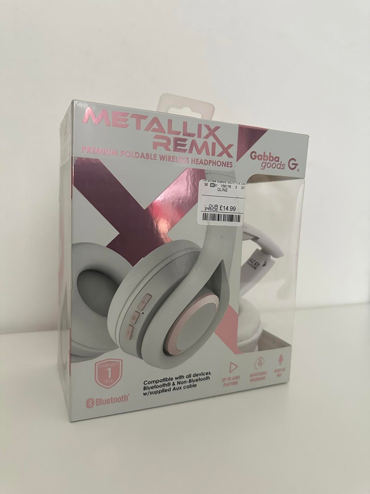 Gabba Goods Metallix Remix Wireless Bluetooth Foldable Headphones