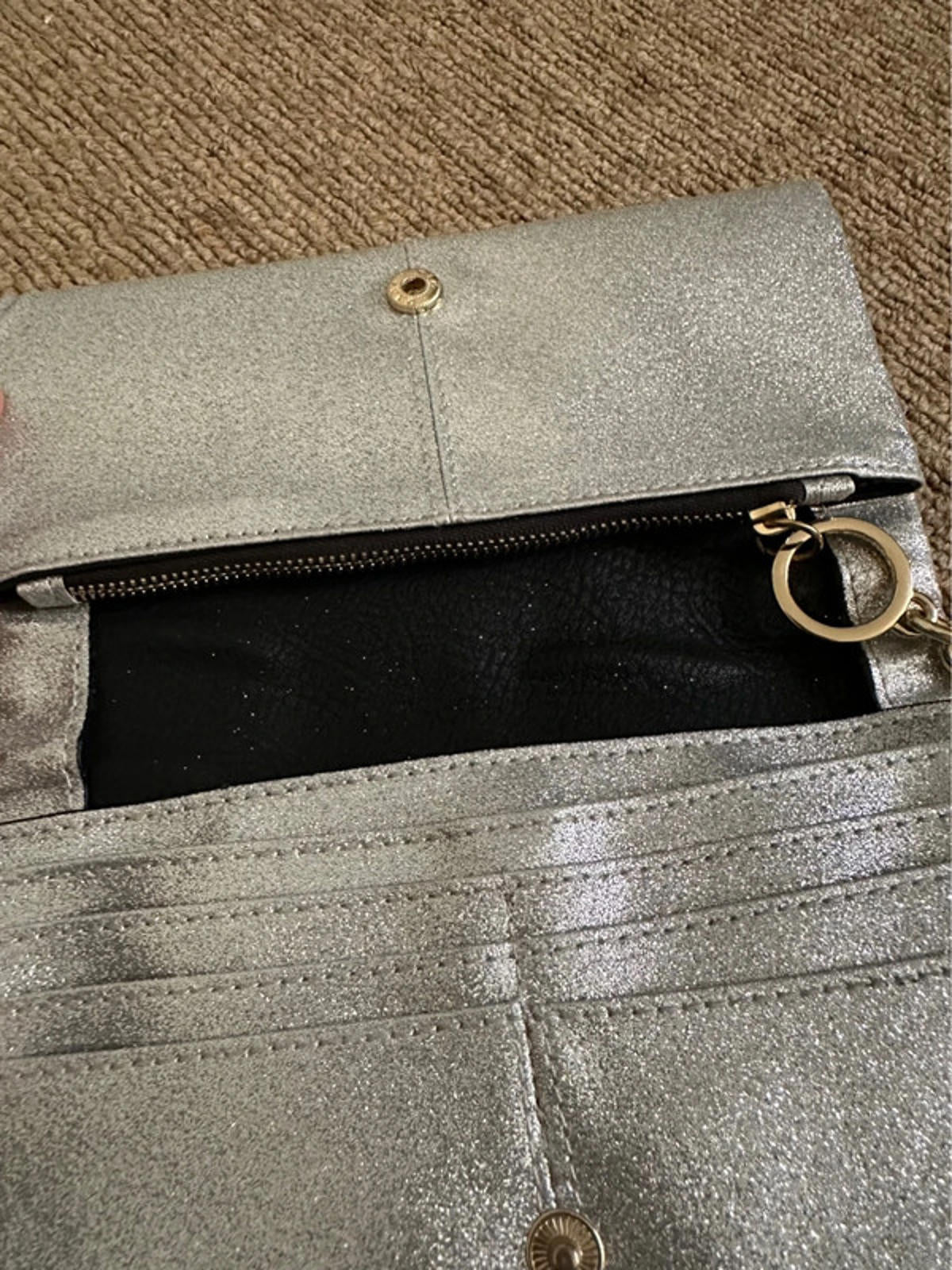 Elegant Silver Clutch by River Island