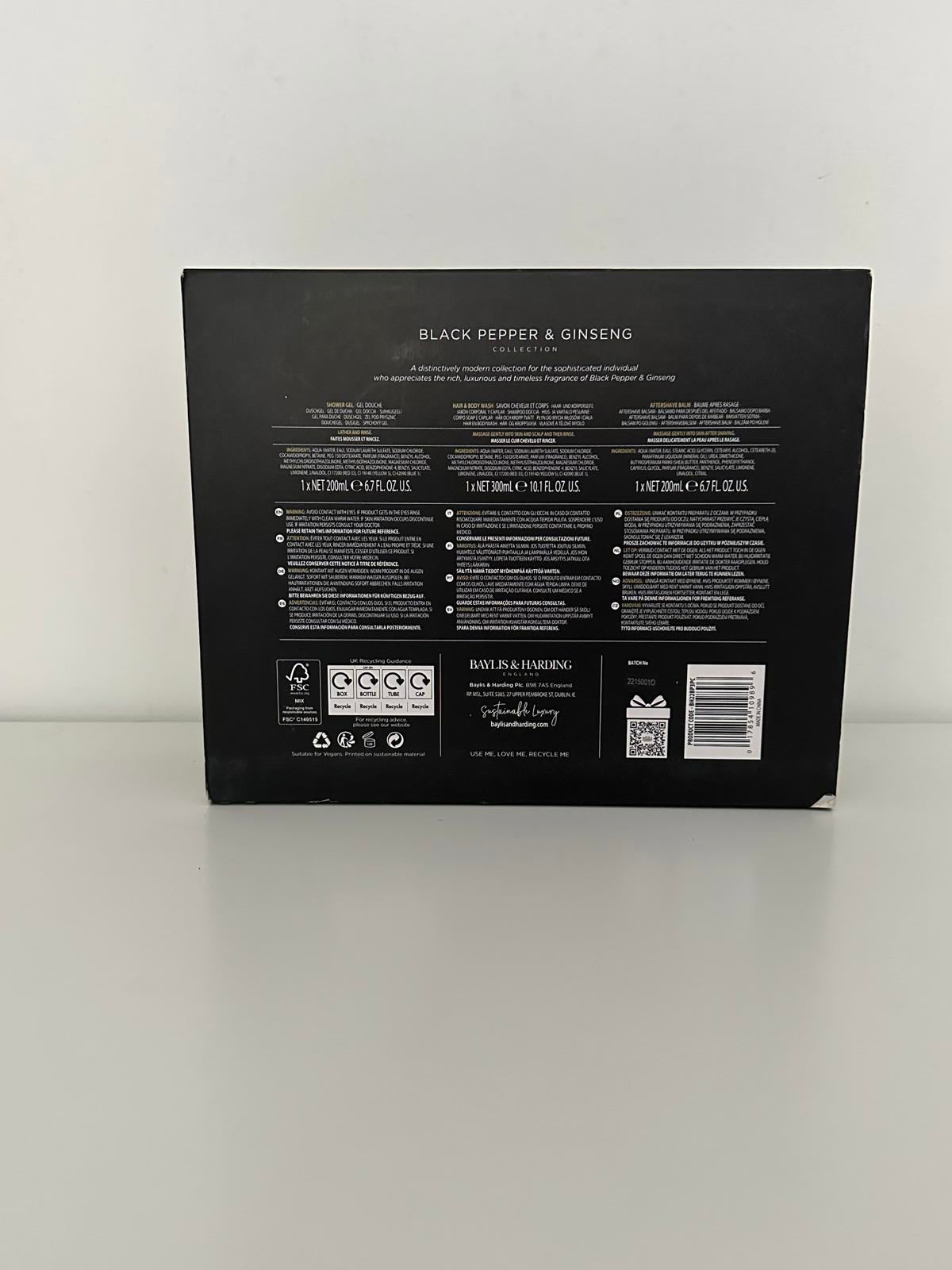 Baylis & Harding Black Pepper & Ginseng Men’s Gift Set – Signature Collection