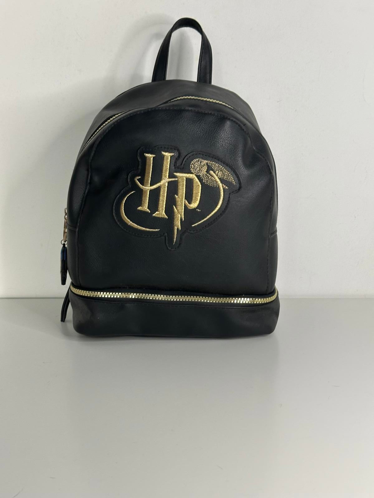Harry Potter Black Faux Leather Mini Backpack