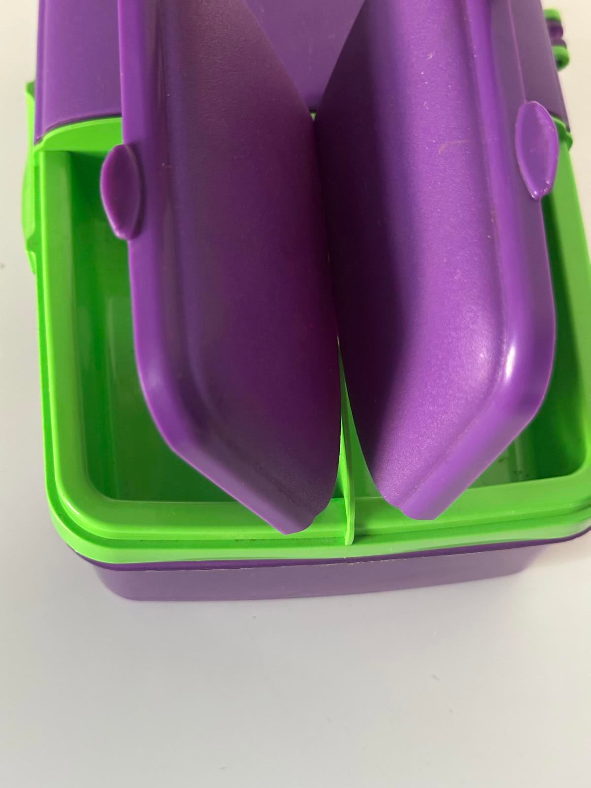 Sistema Slimline Quaddie Lunch Box โ 1.5L BPA Free Purple/Green