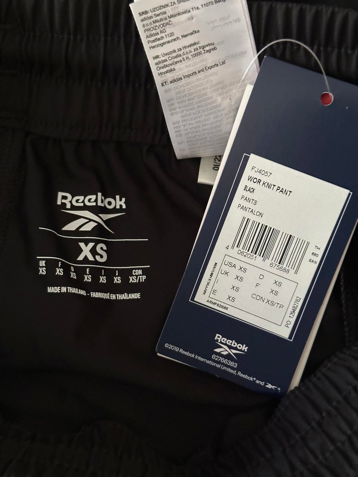 Reebok XS Black Training Joggers – Lightweight Sports Pants