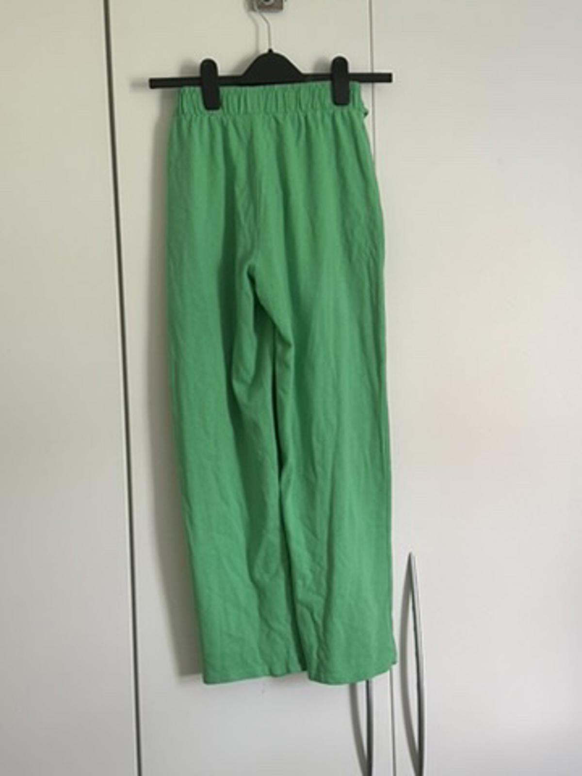 ZARA Girls Green Wide-Leg Trousers with Tie Belt – Age 11-12
