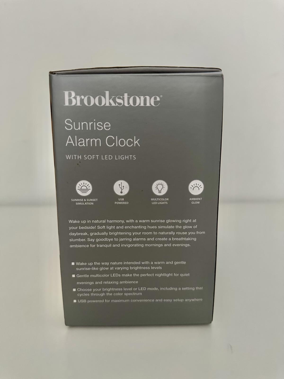 Brookstone Sunrise Alarm Clock with Soft LED Lights